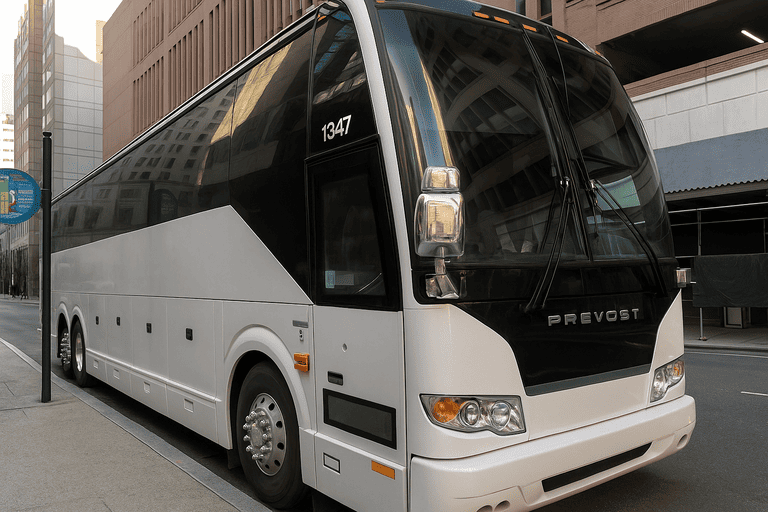 a Georgetown Minibus Company coach bus