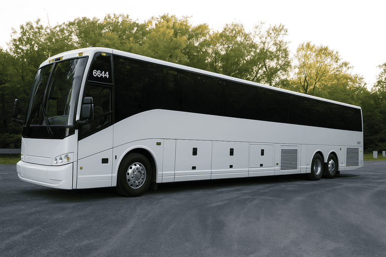 exterior of Georgetown Minibus Company coach bus