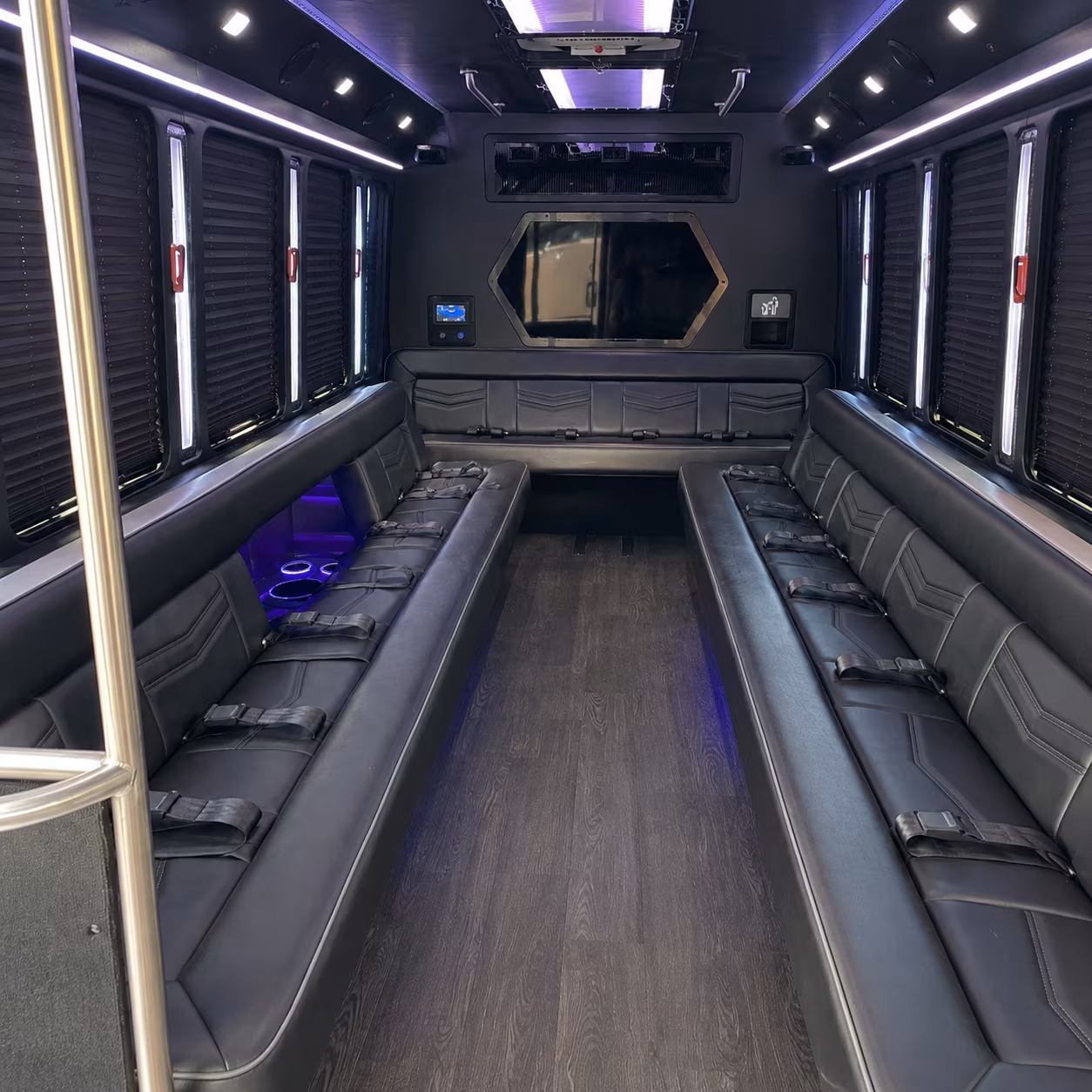 georgetown 18 passenger party bus interior