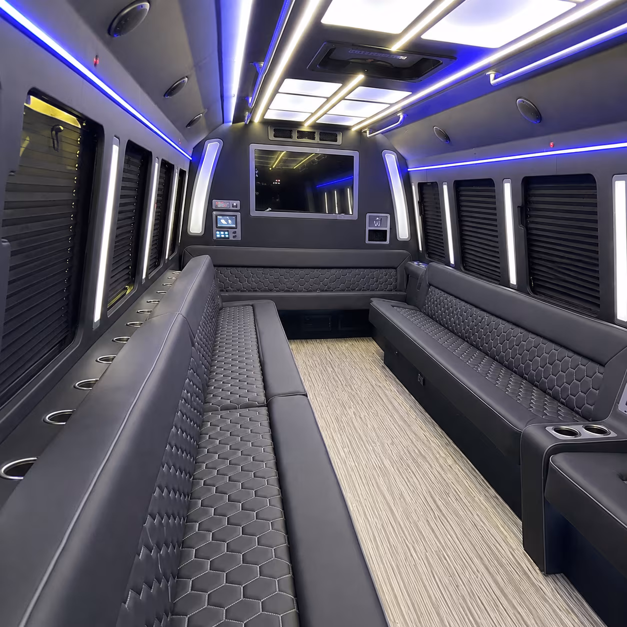 georgetown 40 passenger party bus inside