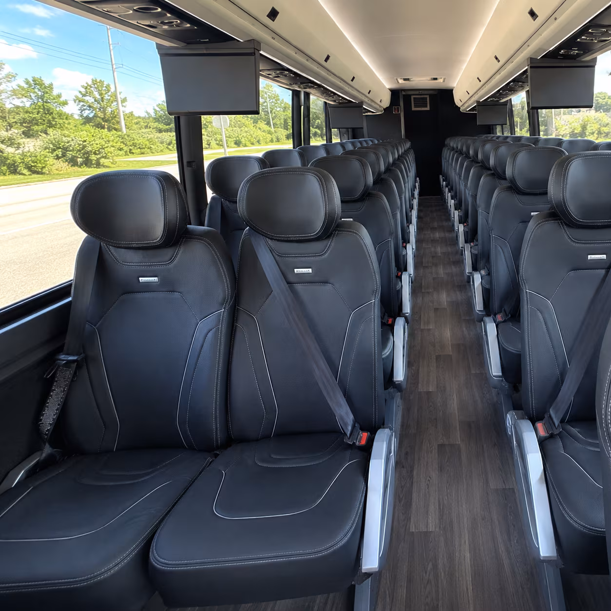 georgetown 47 passenger charter bus inside