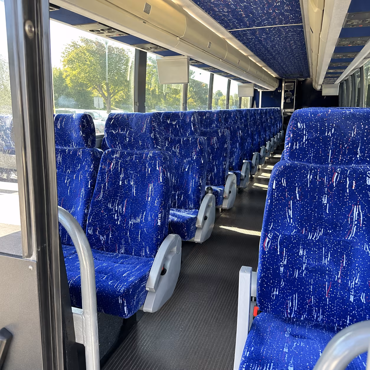georgetown 50 passenger charter bus inside