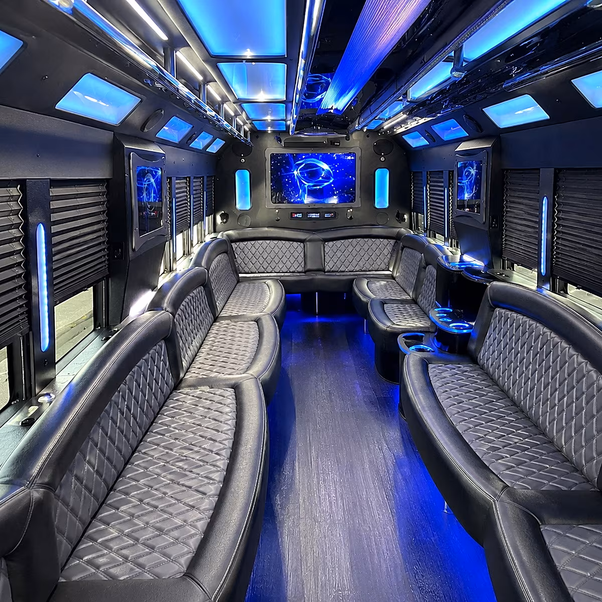 georgetown 50 passenger party bus interior